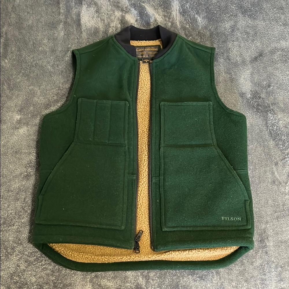 Filson lined mackinaw wool work vest